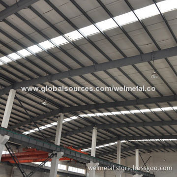 Steel Warehouse Roof, Prefabricated and Customized Designs Available